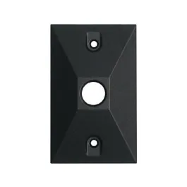 RAB 1 Hole Die Cast 4" Rectangular Cover - Black