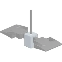 RAB 2-Light 1/2" NPS LED Pendant Adapter Ceiling Mount - White