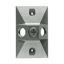 RAB 3 Hole Die Cast 4" Rectangular Cover - Silver Gray