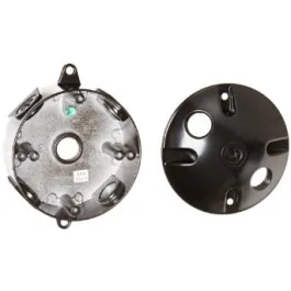 RAB Weatherproof Round Box - (3) 1/2" Tap - Cover - Black
