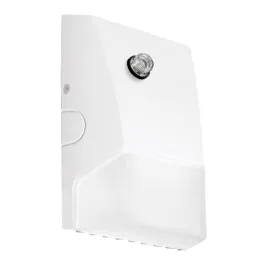 RAB 9W BRISK LED Wall Pack - Photocell - 1,124 Lumens - 3000K - 120-277V - White