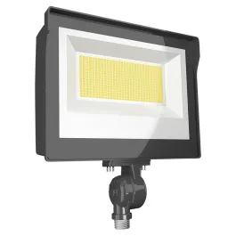 RAB X17 LED Flood Light - Knuckle Mount - Photocell - 9,142 Max Lumens - 30 | 50 | 60W - CCT Selectable - 120-277V - Bronze