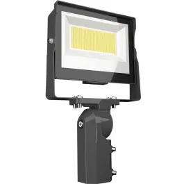 RAB X17 LED Flood Light - Slipfitter Mount - Photocell - 12,215 Lumens - 80W - CCT Selectable - 120-277V - Bronze