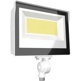 RAB X17 LED Flood Light - Knuckle Mount - Photocell - 12,215 Lumens - 80W - CCT Selectable - 120-277V - White