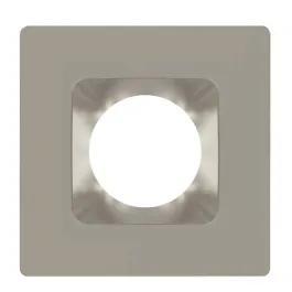 RAB 6" Square Brushed Nickel / Smooth Reflector Trim for HA6 LED Downlights