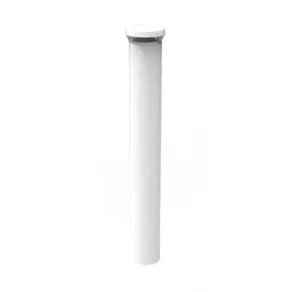 RAB 24W 42" Round LED Bollard - 360º Pattern - Emergency Battery Backup With Cold Start - 4000K - 2,577 Lumens - 120-277V - White