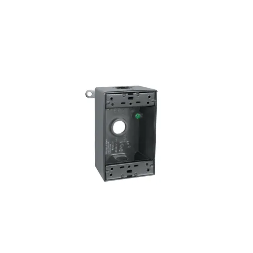 RAB Weatherproof Single Outlet Box - (3) 1/2" Tap - Black