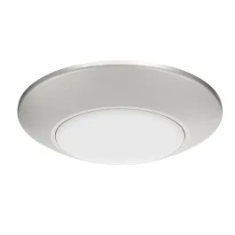RAB 12W 4" Round Economy LED Surface Mount - Brushed Nickel - 3000K - 750 Lumens - 120V