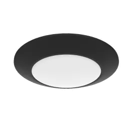 RAB 16W 6" Round Economy LED Surface Mount - Black - 4000K - 1,000 Lumens - 120V