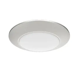 RAB 16W 6" Round Economy LED Surface Mount - Brushed Nickel - 3000K - 1,000 Lumens - 120V
