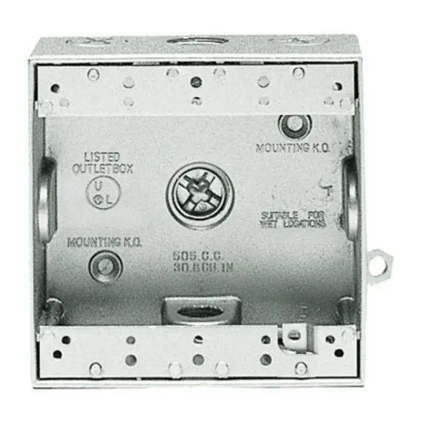 RAB Weatherproof Double Outlet Box - (5) 3/4" Tap