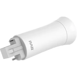 RAB 9W LED PL Lamp - 2-Pin G24d Base - 4000K - 1,000 Lumens - 120-277V