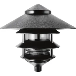 RAB 100W Max Four Tier Flare Landscape Light - Black - 120V
