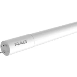 RAB 48" 14W T8 LED - Ballast Bypass - Single End or Opposing End Wired - 3500K - 1,700 Lumens - 120-277V