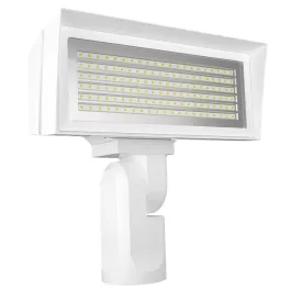 RAB FFLED LED Flood Light - Slipfitter Mount - Button Photocell - 3000K - 120-277V - White