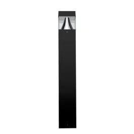 RAB B17 LED Square Bollard - Flat Top - CCT Selectable - 120-277V - Black