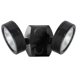 RAB LESLIE Dual Head LED Flood Light - 2 x 13W - 3000K - 120V - Black