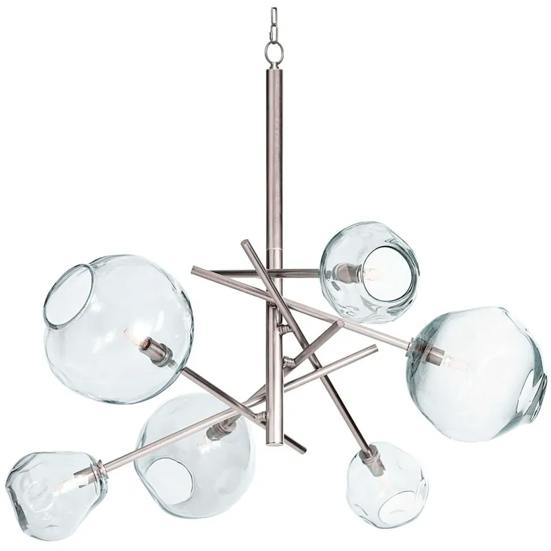 Molten 6 Light 43.5 inch Polished Nickel Chandelier Ceiling Light