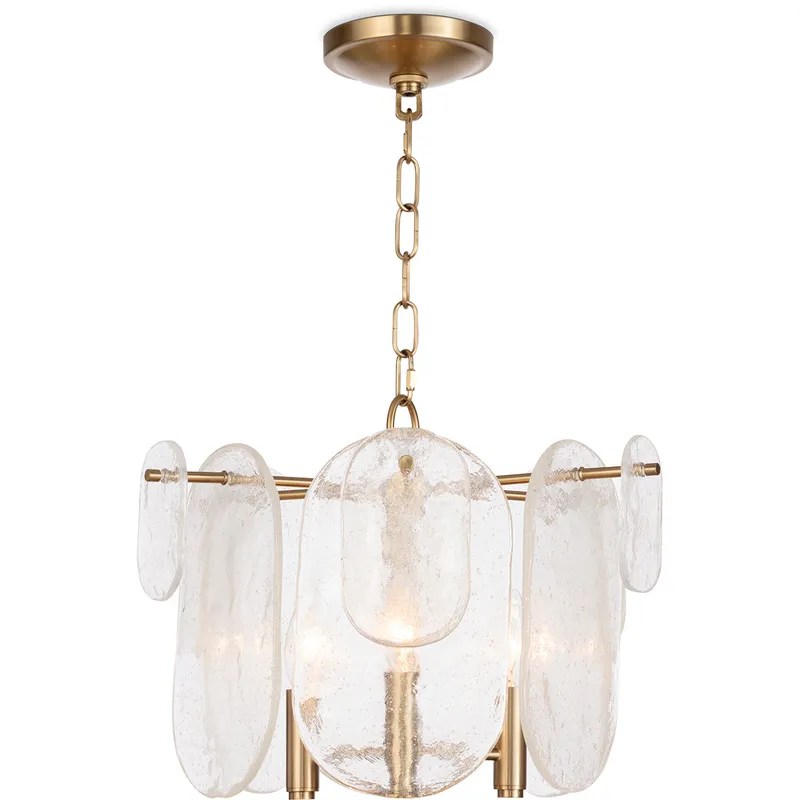 Echo 3 Light 15.5 inch Natural Brass Pendant Ceiling Light