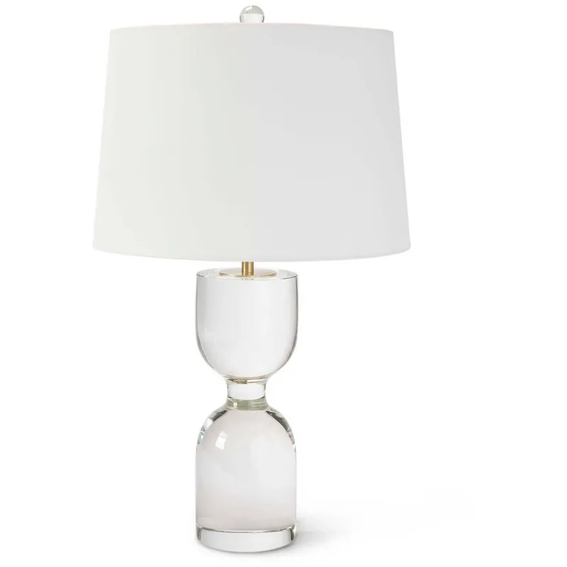 Joan 25 inch 150.00 watt Clear Table Lamp Portable Light, Large