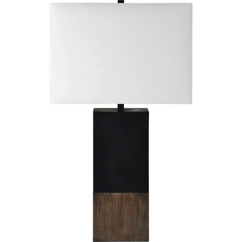 Broma 30 inch 100 watt Brown and Matte Black Table Lamp Portable Light