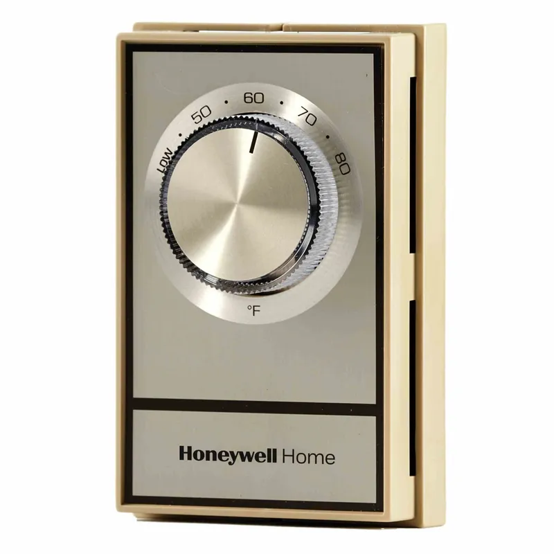 Resideo T498A1810/U Brush Gold Electric Heat Thermostat for Electric Baseboard Heat