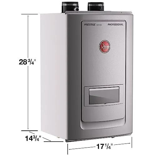 Rheem RTGH-RH10DVLP Prestige Condensing Tankless Indoor Liquid Propane Water Heater 10.0 GPM (1 Pack) RTGH-RH10DVLP