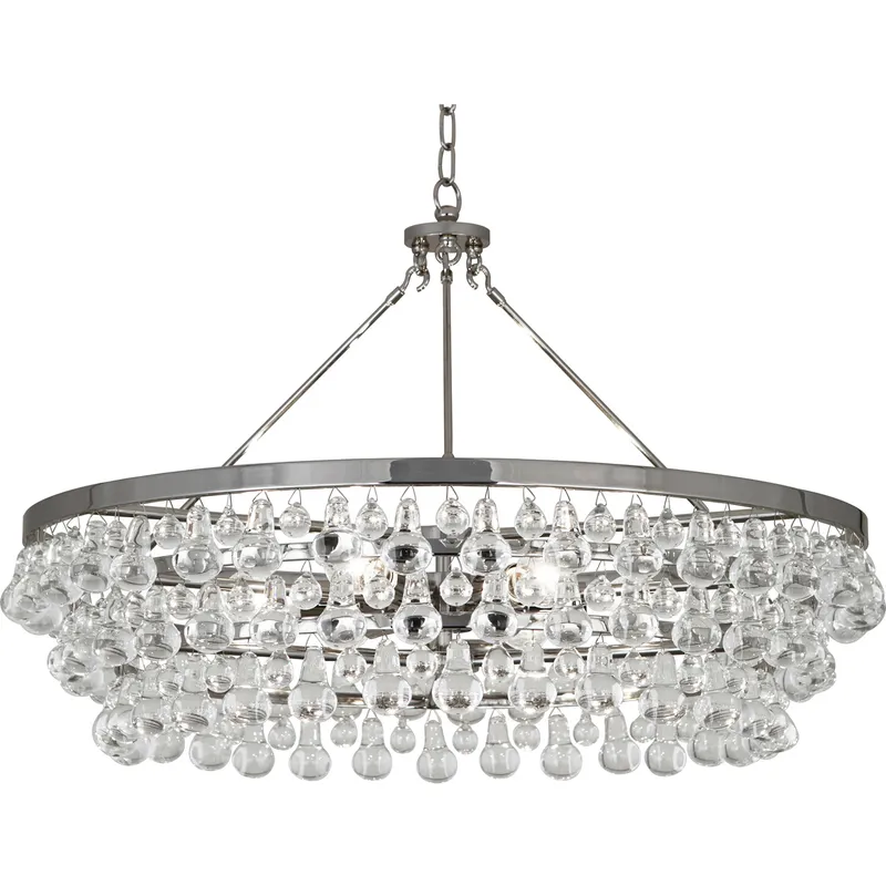 Bling 6 Light 33.63 inch Polished Nickel Chandelier Ceiling Light