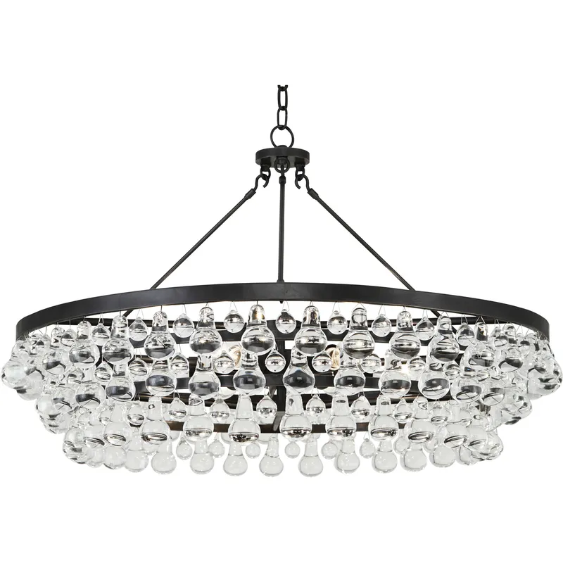 Bling 6 Light 33.63 inch Deep Patina Bronze Chandelier Ceiling Light