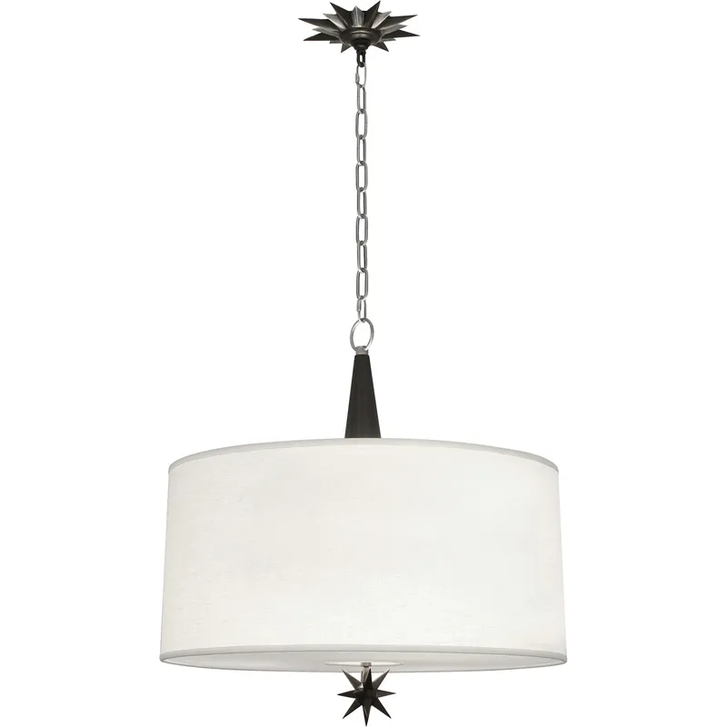 Decker 3 Light 24 inch Modern Brass Pendant Ceiling Light in Pearl Gray