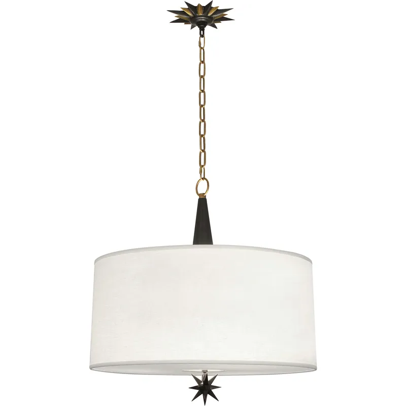 Cosmos 3 Light 22 inch Deep Patina Bronze With Warm Brass Pendant Ceiling Light