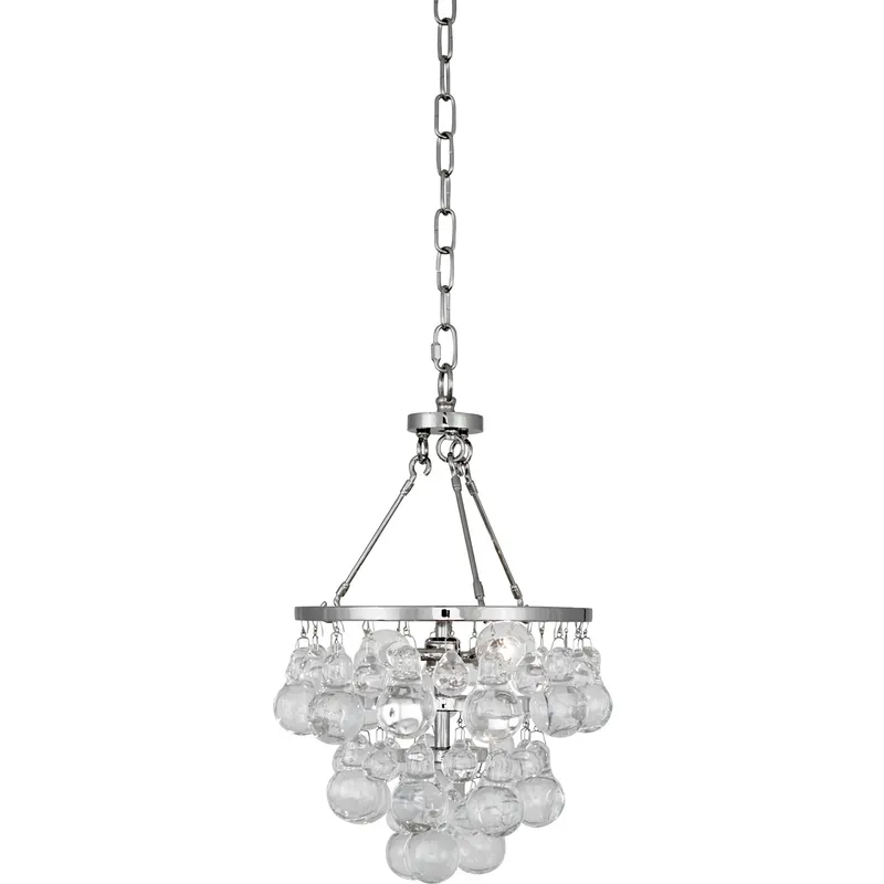 Bling 2 Light 10 inch Polished Nickel Pendant Ceiling Light