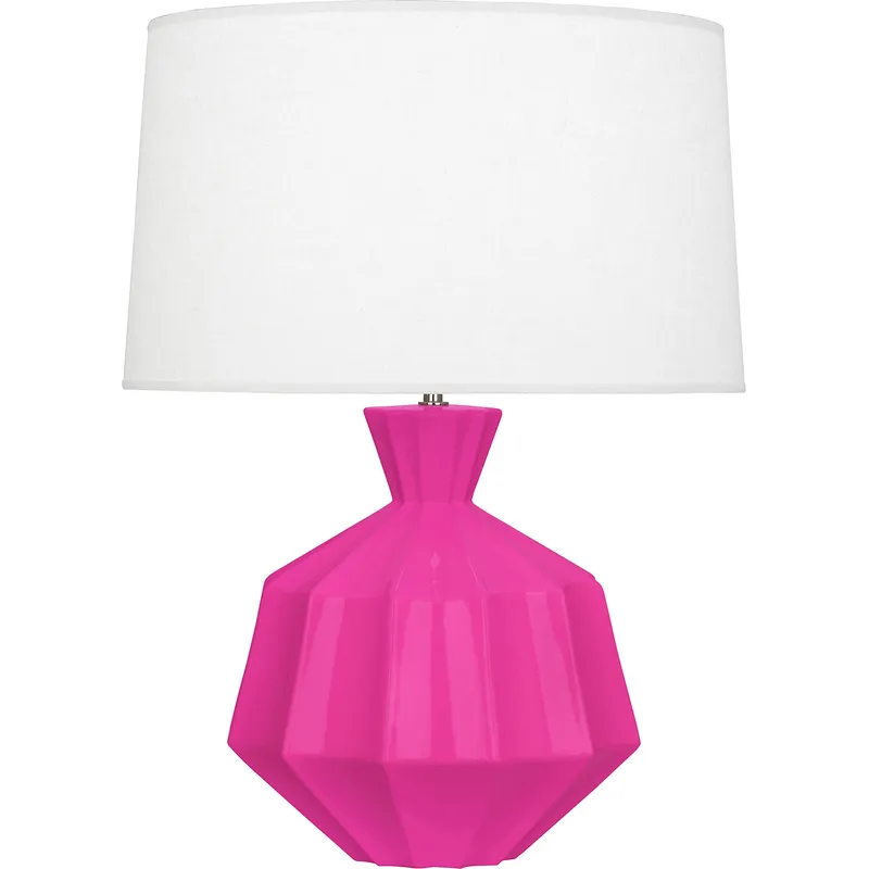 Orion 27 inch 150 watt Razzle Rose Glaze Table Lamp Portable Light