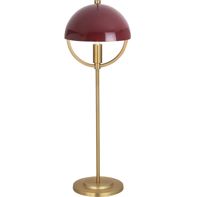 Mavisten Edition Copernica 25.5 inch 60 watt Lacquered Burnished Brass with Brass Table Lamp Portable Light in Oxblood