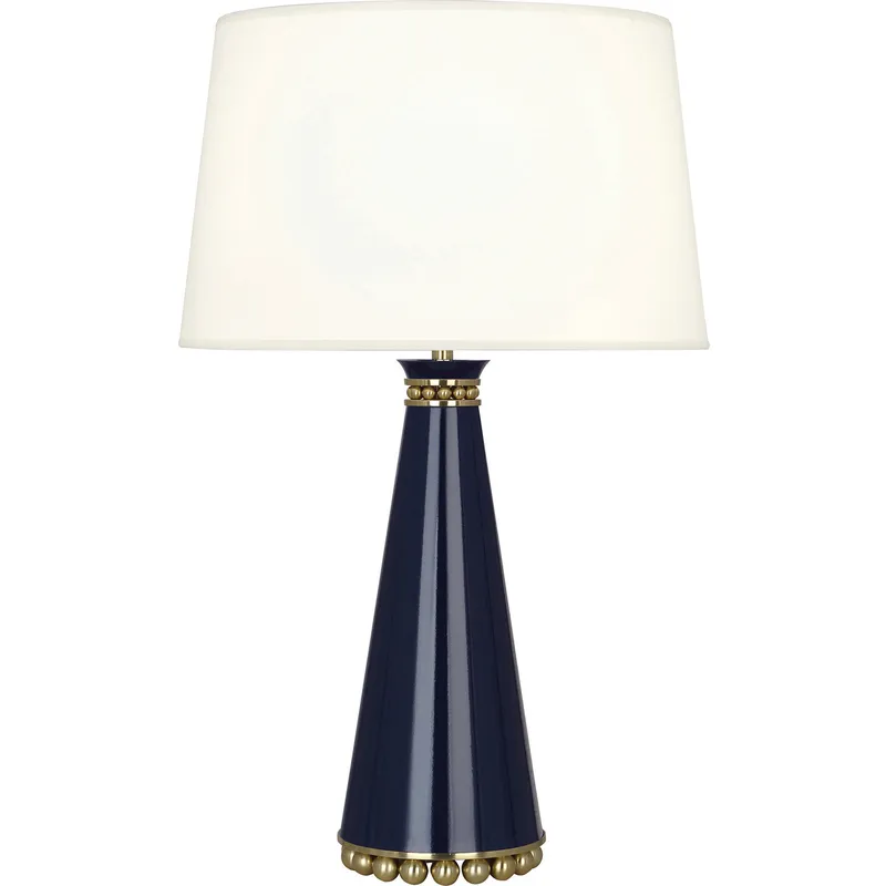 Pearl 29.38 inch 150 watt Midnight Blue Table Lamp Portable Light in Modern Brass, Fondine
