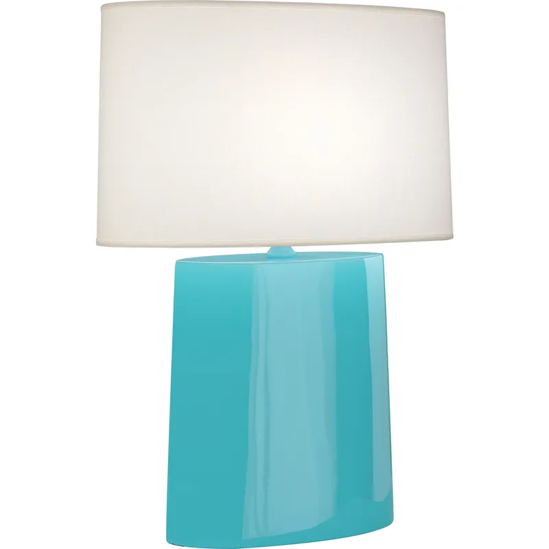 Victor 26.25 inch 100 watt Egg Blue Table Lamp Portable Light