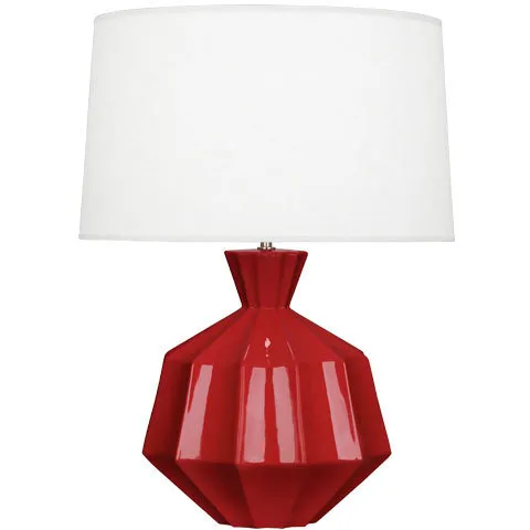 Orion 27 inch 150 watt Oxblood Table Lamp Portable Light, Polished Nickel Accents