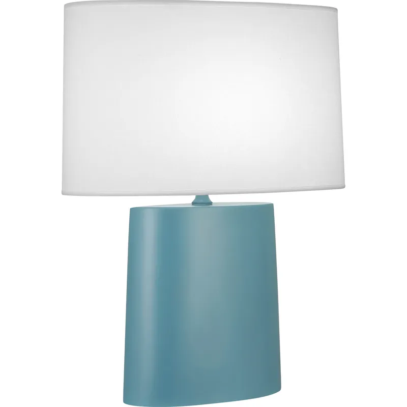 Victor 26.25 inch 100 watt Matte Steel Blue Table Lamp Portable Light