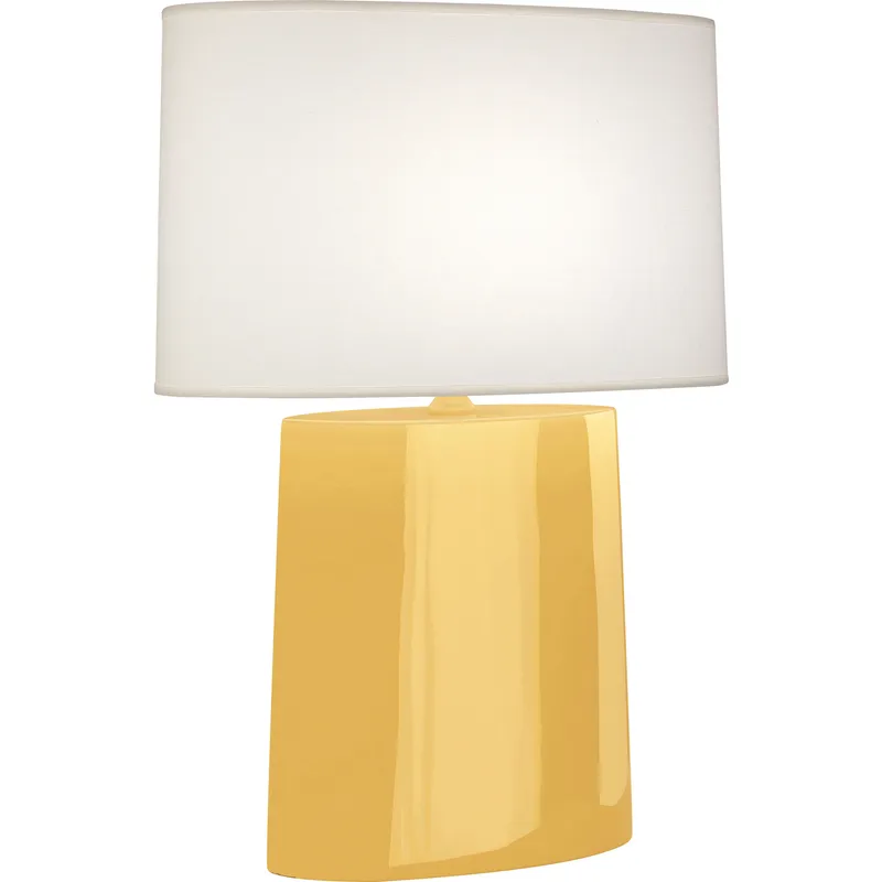 Victor 26.25 inch 100 watt Sunset Yellow Table Lamp Portable Light