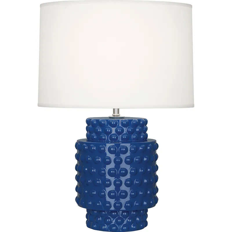 Small Dolly 21.38 inch 150 watt Cobalt Glazed Textured Ceramic Accent Lamp Portable Light in Fondine