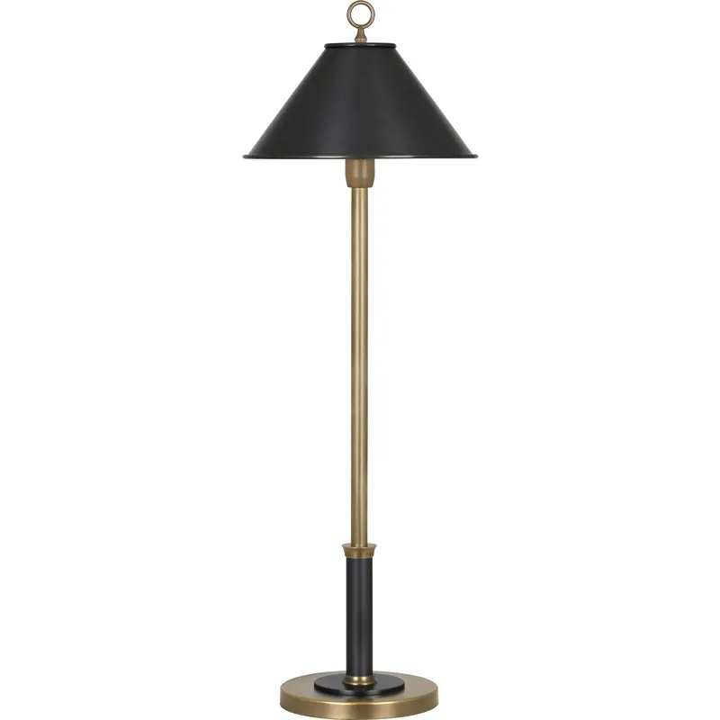 Aaron 30.88 inch 60 watt Warm Brass with Deep Patina Bronze Table Lamp Portable Light