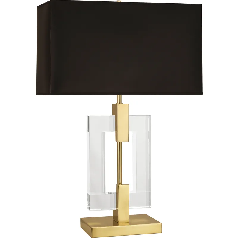 Lincoln 29 inch 150 watt Modern Brass Table Lamp Portable Light in Black With Matte Gold