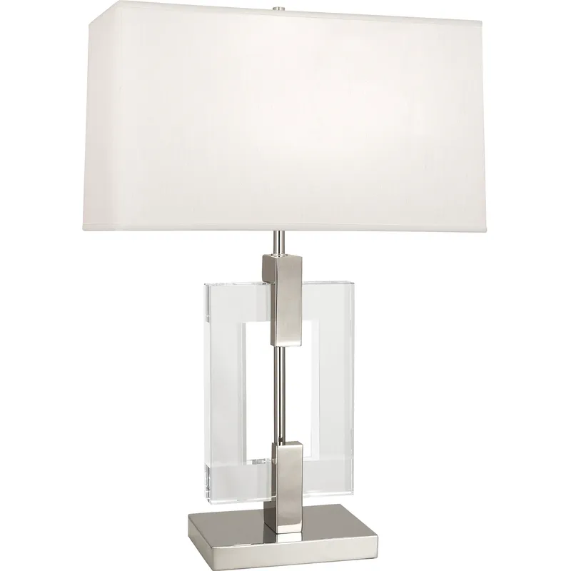Lincoln 29 inch 150 watt Polished Nickel Table Lamp Portable Light in Pearl Dupioni