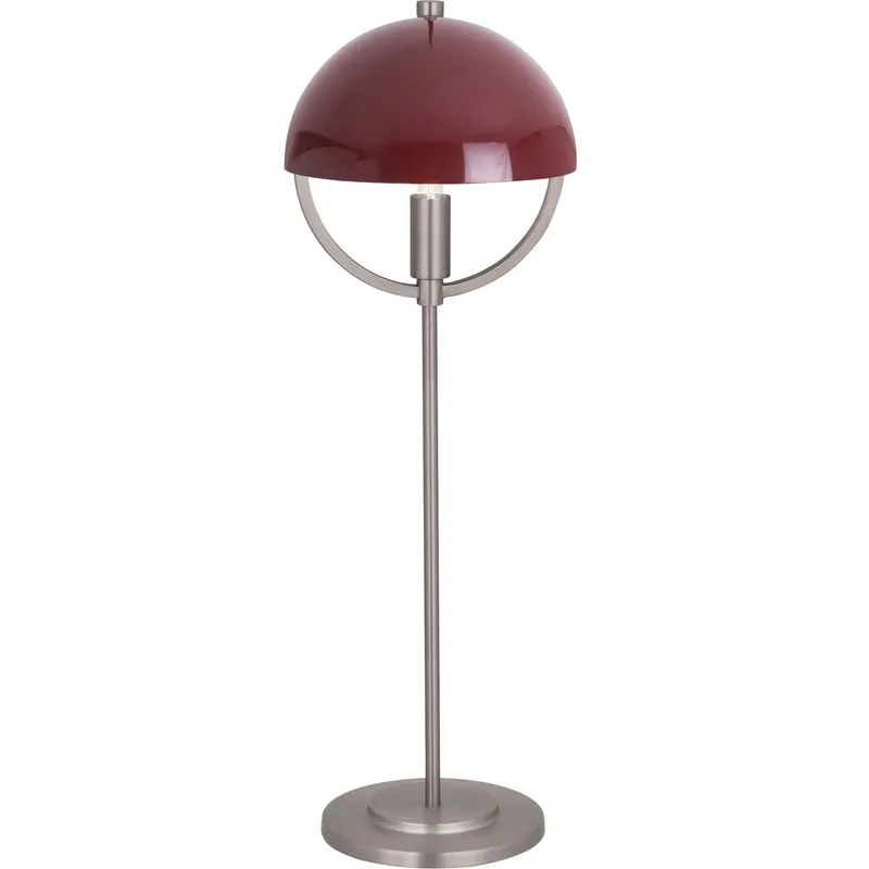 Mavisten Edition Copernica 25.5 inch 60 watt Pewter Table Lamp Portable Light in Oxblood