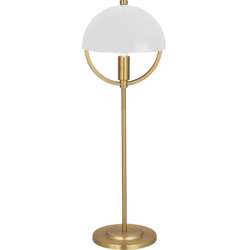 Mavisten Edition Copernica 25.5 inch 60 watt Lacquered Burnished Brass with Brass Table Lamp Portable Light in White