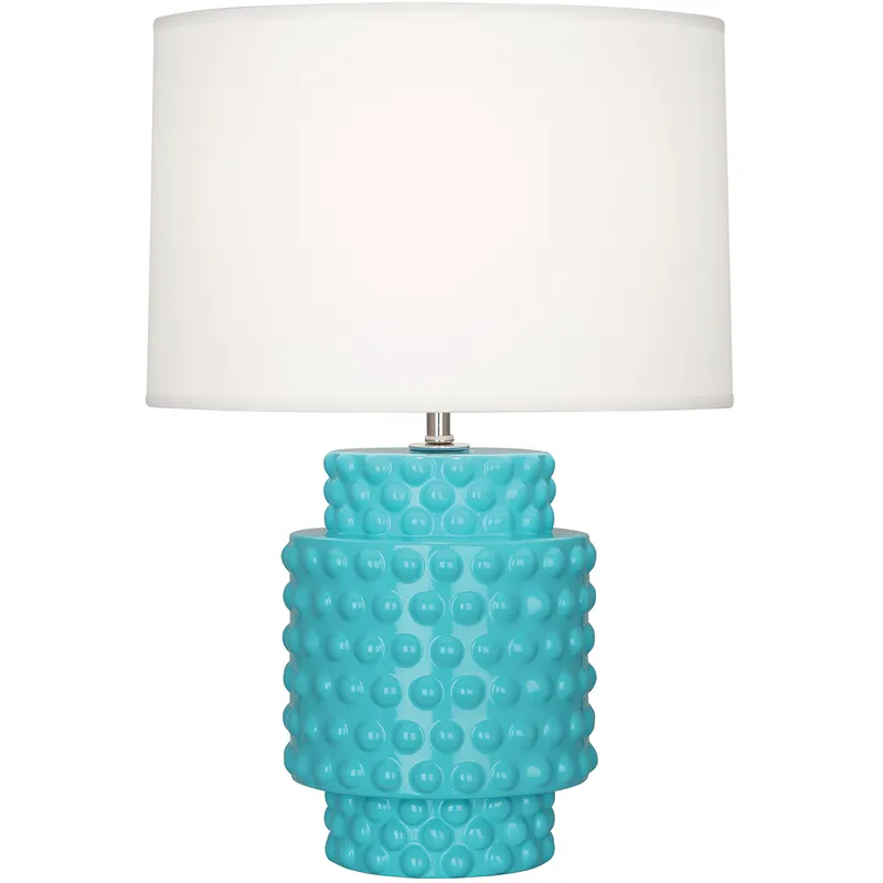Small Dolly 21.38 inch 150 watt Egg Blue Glazed Textured Ceramic Accent Lamp Portable Light in Fondine