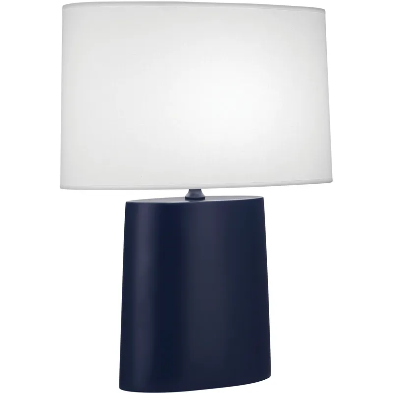 Victor 26.25 inch 100 watt Matte Midnight Blue Table Lamp Portable Light