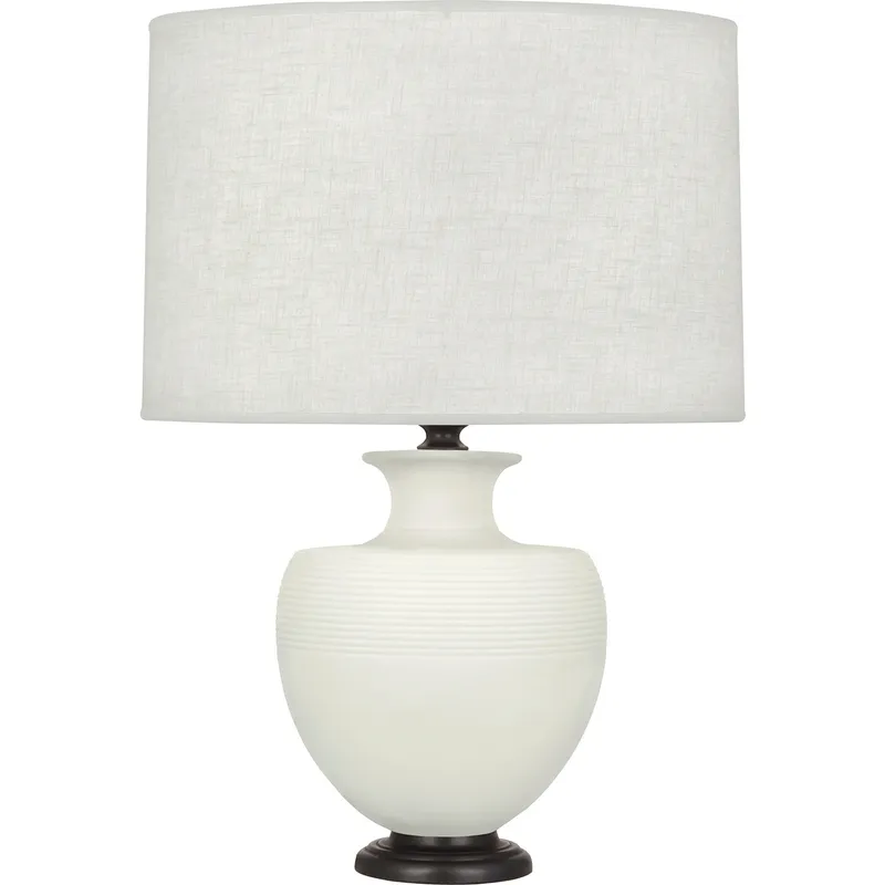Michael Berman Atlas 25.25 inch 150 watt Matte Lily Table Lamp Portable Light in Deep Patina Bronze
