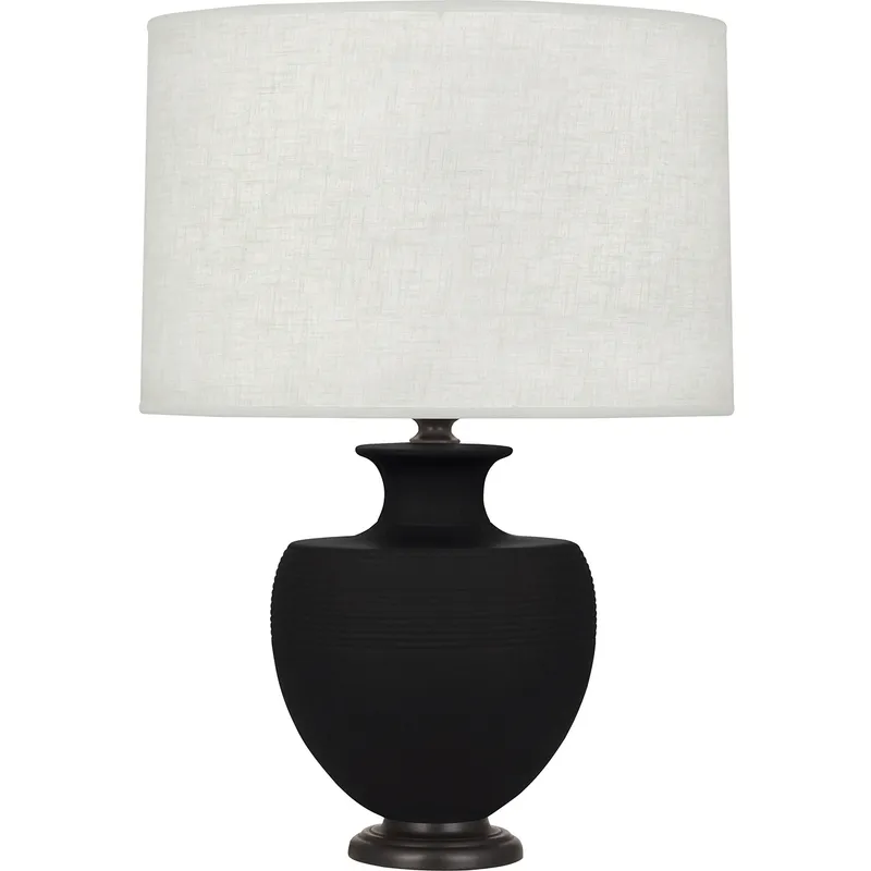 Michael Berman Atlas 25.25 inch 150 watt Matte Dark Coal Table Lamp Portable Light in Deep Patina Bronze