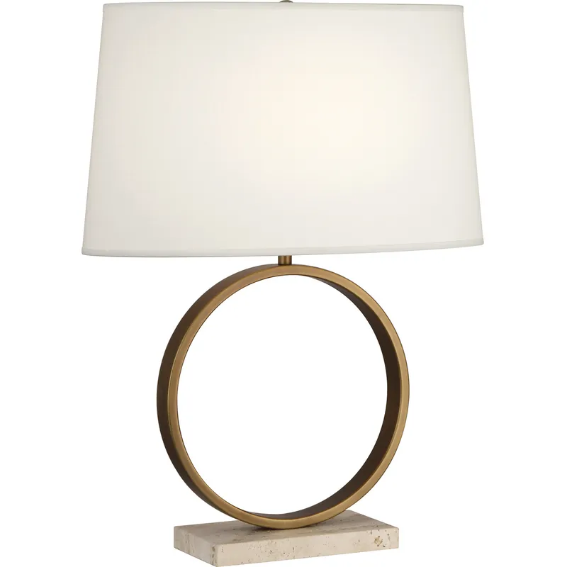 Logan 24.5 inch 150 watt Aged Brass Table Lamp Portable Light in Fondine